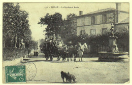 63 - T18974CPA - ROYAT - Boulevard BAZIN - Attelage Courrier - Bon état - PUY-DE-DOME - Royat