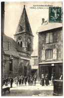 19 - B23512CPA - USSEL - L' Eglise Et Rue De L' église - Très Bon état - CORREZE - Ussel