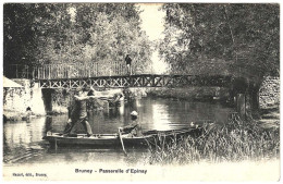 91 - T23366CPA - BRUNOY - Passerelle D' Epinay . Pecheur à L' épervier - Très Bon état - ESSONNE - Brunoy