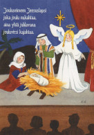 Jungfrau Maria Madonna Jesuskind Weihnachten Religion Vintage Ansichtskarte Postkarte CPSM #PBP818.DE - Vierge Marie & Madones