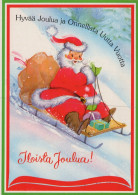 WEIHNACHTSMANN SANTA CLAUS WEIHNACHTSFERIEN Vintage Postkarte CPSM #PAK722.DE - Santa Claus