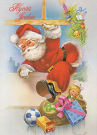 WEIHNACHTSMANN SANTA CLAUS WEIHNACHTSFERIEN Vintage Postkarte CPSM #PAK173.DE - Santa Claus