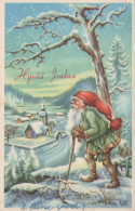 PÈRE NOËL Bonne Année Noël Vintage Carte Postale CPSMPF #PKG357.FR - Santa Claus