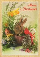 PÂQUES LAPIN Vintage Carte Postale CPSM #PBO494.FR - Pâques