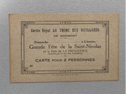 Invitation + Lettre Grande Fête De La Saint Nicolas -Cercle Royal Le Tronc Des Vieillards De Hodimont Verviers - Historische Documenten