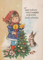 Bonne Année Noël ENFANTS Vintage Carte Postale CPSM #PAS781.FR - Año Nuevo
