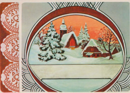 Bonne Année Noël Vintage Carte Postale CPSM #PAT026.FR - Año Nuevo