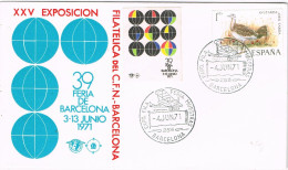 54971. Carta BARCELONA 1971. 39 Feria De Barcelona, Viñeta, Label - Lettres & Documents