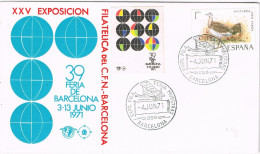 54971. Carta BARCELONA 1971. 39 Feria De Barcelona, Viñeta, Label - Covers & Documents