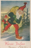 SANTA CLAUS Happy New Year Christmas Vintage Postcard CPSMPF #PKG293.GB - Santa Claus