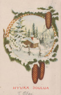 Happy New Year Christmas Vintage Postcard CPSMPF #PKG233.GB - Año Nuevo