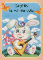 RABBIT Animals Vintage Postcard CPSM #PBR104.GB - Andere & Zonder Classificatie