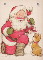 SANTA CLAUS Happy New Year Christmas Vintage Postcard CPSM #PBL316.GB - Santa Claus