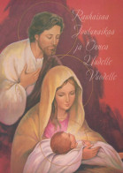 Virgen Mary Madonna Baby JESUS Christmas Religion Vintage Postcard CPSM #PBB912.GB - Virgen Mary & Madonnas