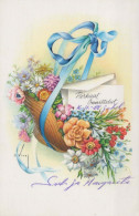 FIORI Vintage Cartolina CPSMPF #PKG056.IT - Blumen