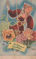 FIORI Vintage Cartolina CPA #PKE572.IT - Blumen
