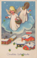 ANGELO Natale Vintage Cartolina CPSMPF #PKD248.IT - Angels