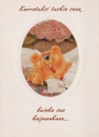 NASCERE Animale Vintage Cartolina CPSM #PBS359.IT - Bären