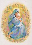 Vergine Maria Madonna Gesù Bambino Natale Religione Vintage Cartolina CPSM #PBP943.IT - Jungfräuliche Marie Und Madona