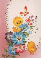PASQUA POLLO UOVO Vintage Cartolina CPSM #PBP187.IT - Pâques