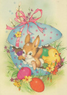 PASQUA CONIGLIO Vintage Cartolina CPSM #PBO496.IT - Easter