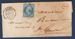 Haute Garonne -  N° 14 Obl. PC 148 Et Cachet 15 ASPET + J (non Identifié ) - 1849-1876: Classic Period