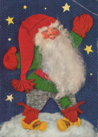 BABBO NATALE Buon Anno Natale Vintage Cartolina CPSM #PBL381.IT - Santa Claus