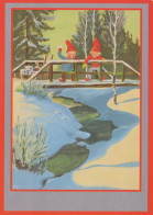 Buon Anno Natale GNOME Vintage Cartolina CPSM #PBB465.IT - Nouvel An