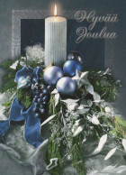 Buon Anno Natale CANDELA Vintage Cartolina CPSM #PBA369.IT - Nouvel An