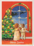 Buon Anno Natale BAMBINO Vintage Cartolina CPSM #PAZ873.IT - Nouvel An