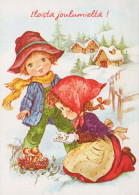 Buon Anno Natale BAMBINO Vintage Cartolina CPSM #PAY786.IT - Nouvel An