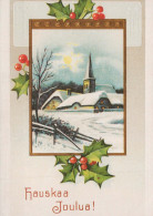 Buon Anno Natale CHIESA Vintage Cartolina CPSM #PAY389.IT - Nouvel An