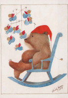 Buon Anno Natale ORSACCHIOTTO Vintage Cartolina CPSM #PAU826.IT - Anno Nuovo