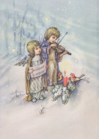 ANGELO Buon Anno Natale Vintage Cartolina CPSM #PAH651.IT - Engelen
