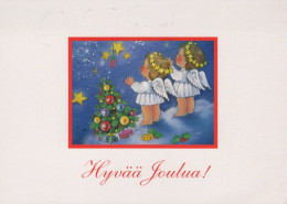 ANGELO Buon Anno Natale Vintage Cartolina CPSM #PAH020.IT - Engel