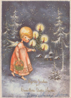 ANGELO Buon Anno Natale Vintage Cartolina CPSM #PAH145.IT - Engel