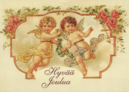 ANGELO Buon Anno Natale Vintage Cartolina CPSM #PAH210.IT - Angeles