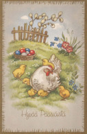 PASCUA POLLO HUEVO Vintage Tarjeta Postal CPA #PKE061.ES - Pâques