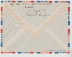 VIETNAM  STAMPLESS MILITARY COVER From Saigon Naval  16/04/54 To France VF Réf FM7 - Viêt-Nam