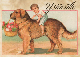 PERRO Animales Vintage Tarjeta Postal CPSM #PBQ459.ES - Honden