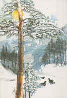 Feliz Año Navidad Vintage Tarjeta Postal CPSM #PBN062.ES - Anno Nuovo
