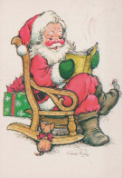 PAPÁ NOEL Feliz Año Navidad Vintage Tarjeta Postal CPSM #PBL317.ES - Santa Claus