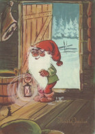 PAPÁ NOEL Feliz Año Navidad Vintage Tarjeta Postal CPSM #PBL445.ES - Kerstman