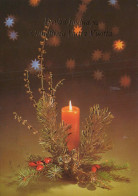 Feliz Año Navidad VELA Vintage Tarjeta Postal CPSM #PAV524.ES - Neujahr