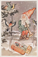 Feliz Año Navidad GNOMO Vintage Tarjeta Postal CPSM #PAU423.ES - Nouvel An