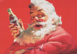 PAPÁ NOEL Feliz Año Navidad COCA COLA Vintage Tarjeta Postal CPSM #PAU617.ES - Santa Claus