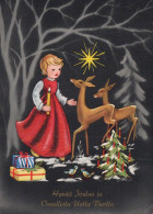 Feliz Año Navidad NIÑOS Vintage Tarjeta Postal CPSM #PAS902.ES - Anno Nuovo