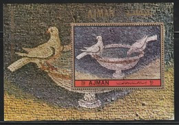 AJMAN - BLOC N°383 ** (1972) Mosaïque / Oiseaux - Ajman