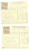 2 Avis De Contravention - Timbre Amende 10 Francs - Unclassified