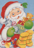 PAPÁ NOEL NAVIDAD Fiesta Vintage Tarjeta Postal CPSMPF #PAJ407.ES - Santa Claus